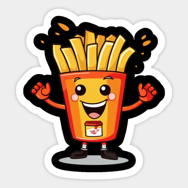kawaii french fries T-Shirt cute potatofood Sticker by nonagobich